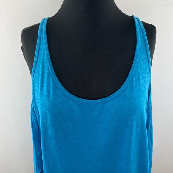 C&C California Blue Cotton Flowy Classic Layering Tank Top Size Large L - Picture 3 of 10